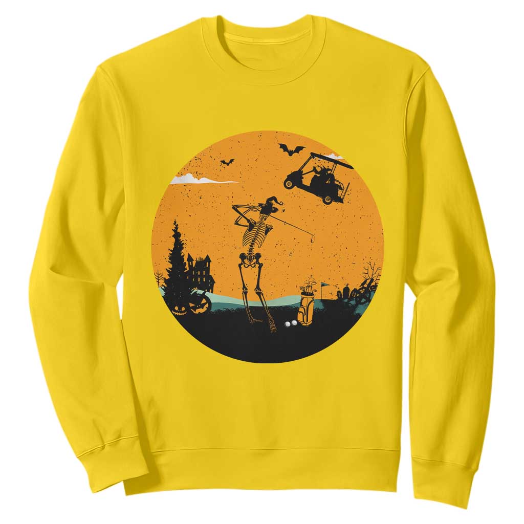 Funny Skeleton Golf Player Sweatshirt Halloween Gift TS12 Daisy Print Your Wear
