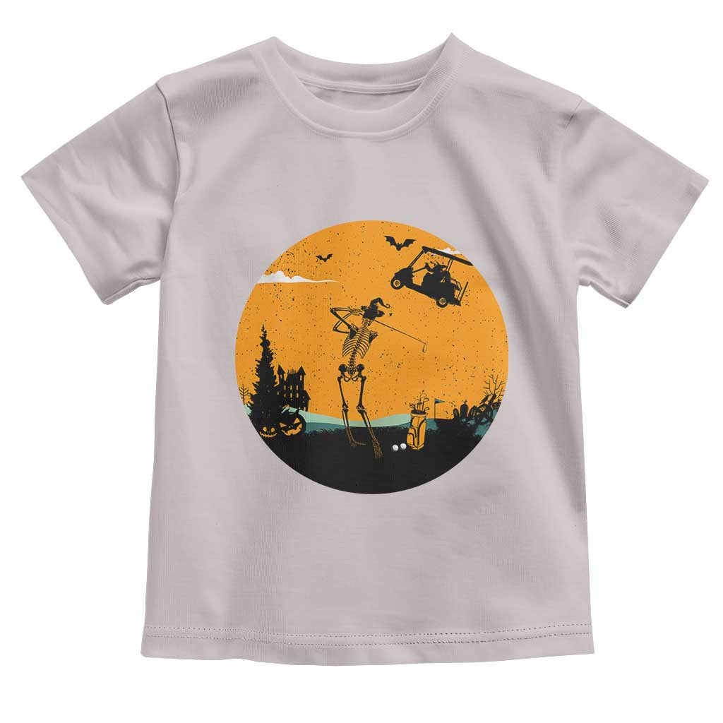 Funny Skeleton Golf Player Toddler T Shirt Halloween Gift TS12 Ice Gray Print Your Wear