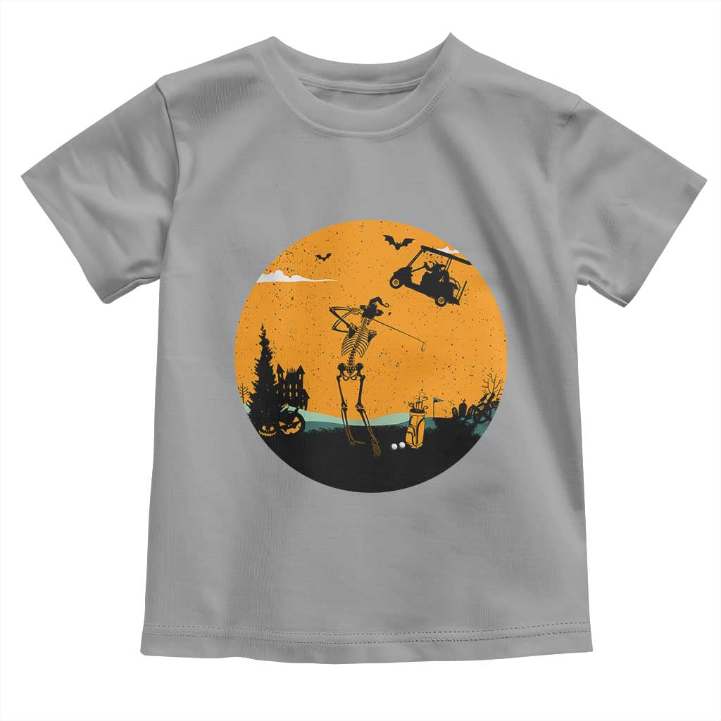 Funny Skeleton Golf Player Toddler T Shirt Halloween Gift TS12 Sport Gray Print Your Wear