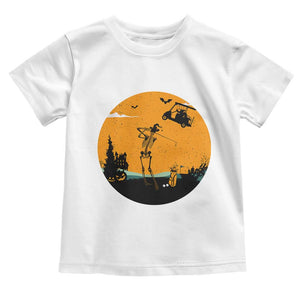 Funny Skeleton Golf Player Toddler T Shirt Halloween Gift TS12 White Print Your Wear