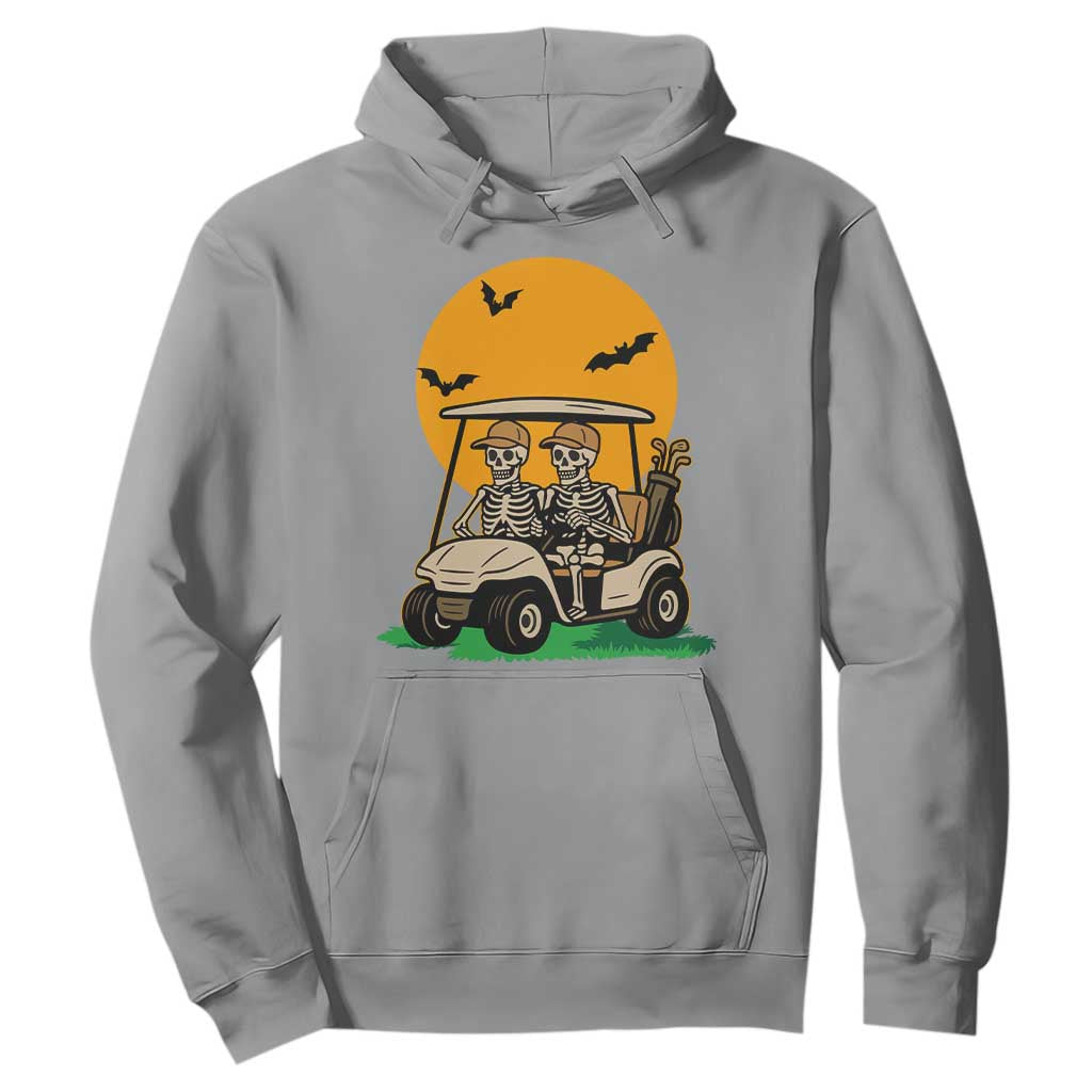 Funny Halloween Gift Hoodie Skeleton Driving Golf Cart TS12 Sport Gray Print Your Wear