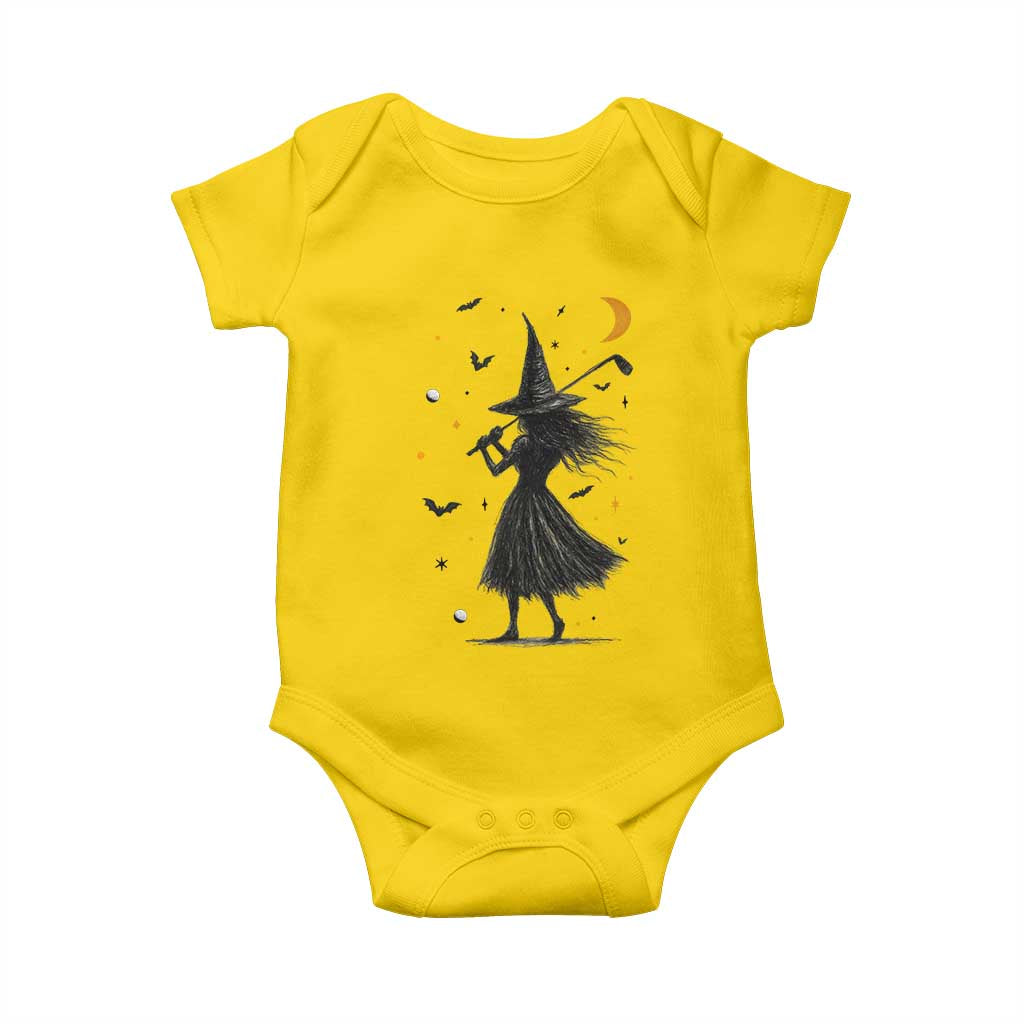 Halloween Sports Gift Baby Onesie Creepy Witch With Golf Club TS12 Daisy Print Your Wear