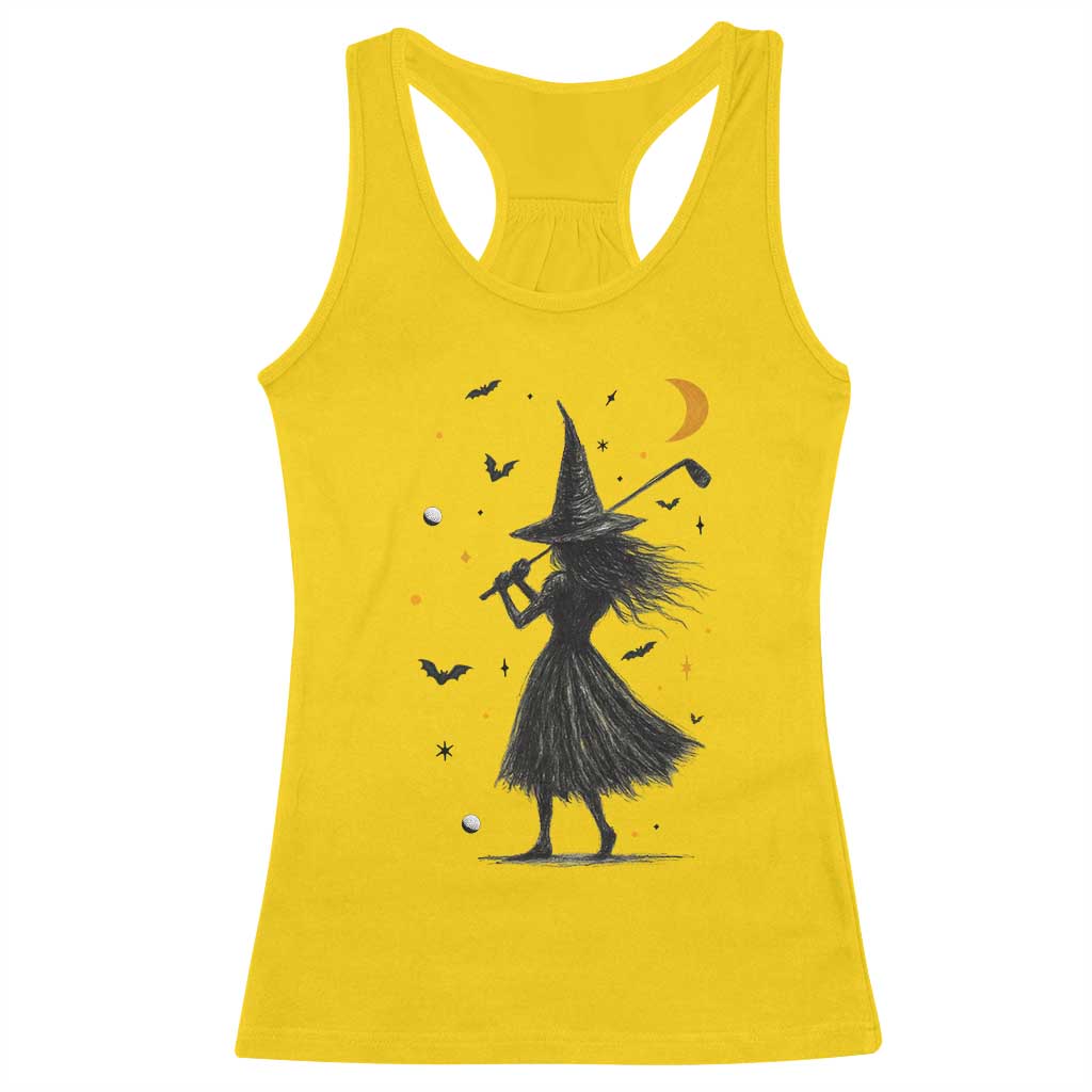 Halloween Sports Gift Racerback Tank Top Creepy Witch With Golf Club TS12 Daisy Print Your Wear