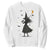 Halloween Sports Gift Sweatshirt Creepy Witch With Golf Club TS12 White Print Your Wear