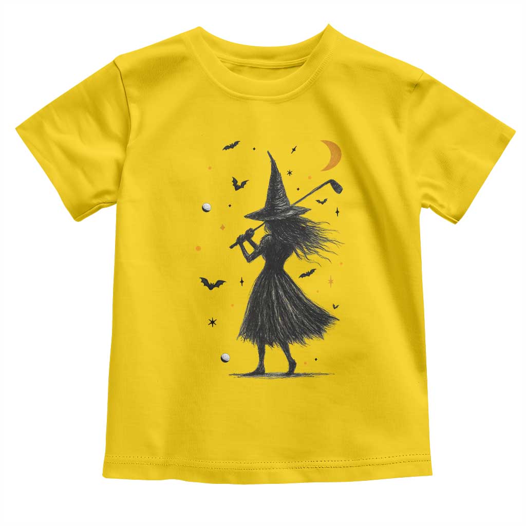 Halloween Sports Gift Toddler T Shirt Creepy Witch With Golf Club TS12 Daisy Print Your Wear