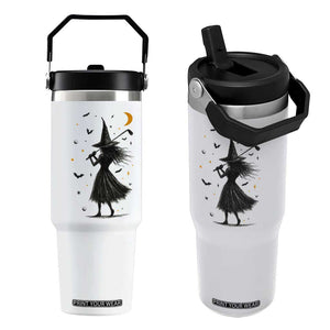 Halloween Sports Gift Flip Straw Tumbler Creepy Witch With Golf Club TS12 One Size: 30 oz White Print Your Wear