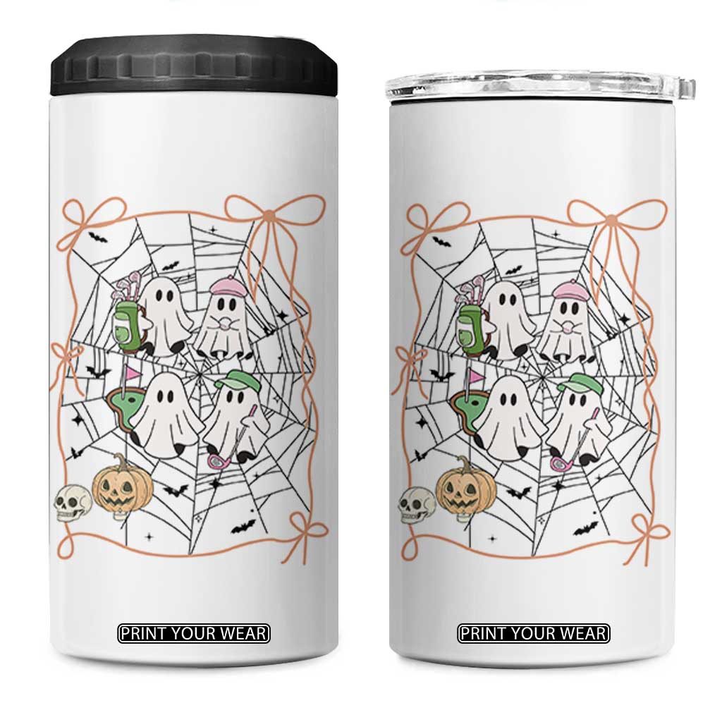 Funny Halloween 4 in 1 Can Cooler Tumbler Ghost Golf Gift for Women TS12 One Size: 16 oz White Print Your Wear
