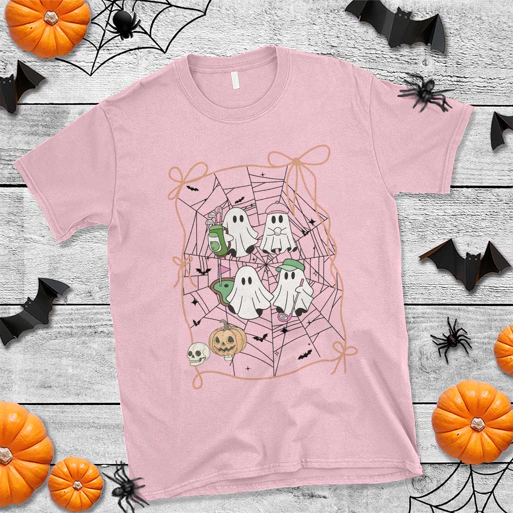 Funny Halloween T Shirt Ghost Golf Gift for Women TS12 Light Pink Print Your Wear