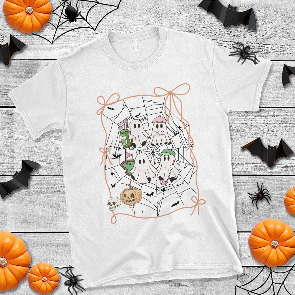 Funny Halloween T Shirt Ghost Golf Gift for Women TS12 White Print Your Wear