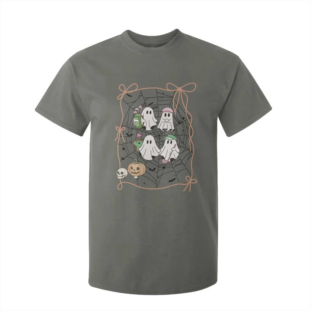 Funny Halloween T Shirt For Kid Ghost Golf Gift for Women TS12 Military Green Print Your Wear