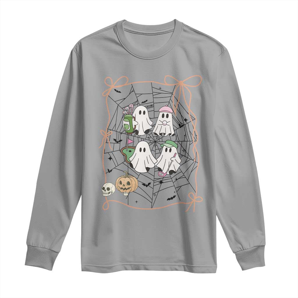 Funny Halloween Long Sleeve Shirt Ghost Golf Gift for Women TS12 Sport Gray Print Your Wear