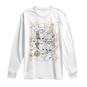 Funny Halloween Long Sleeve Shirt Ghost Golf Gift for Women TS12 White Print Your Wear