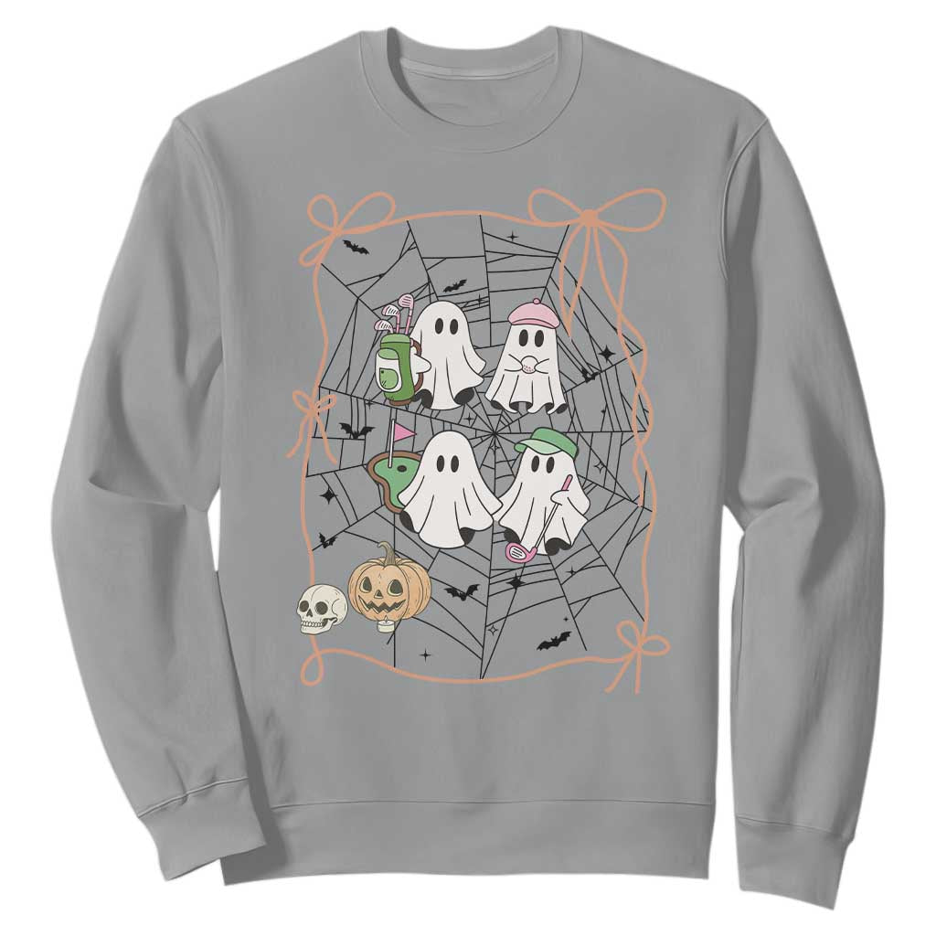 Funny Halloween Sweatshirt Ghost Golf Gift for Women TS12 Sport Gray Print Your Wear