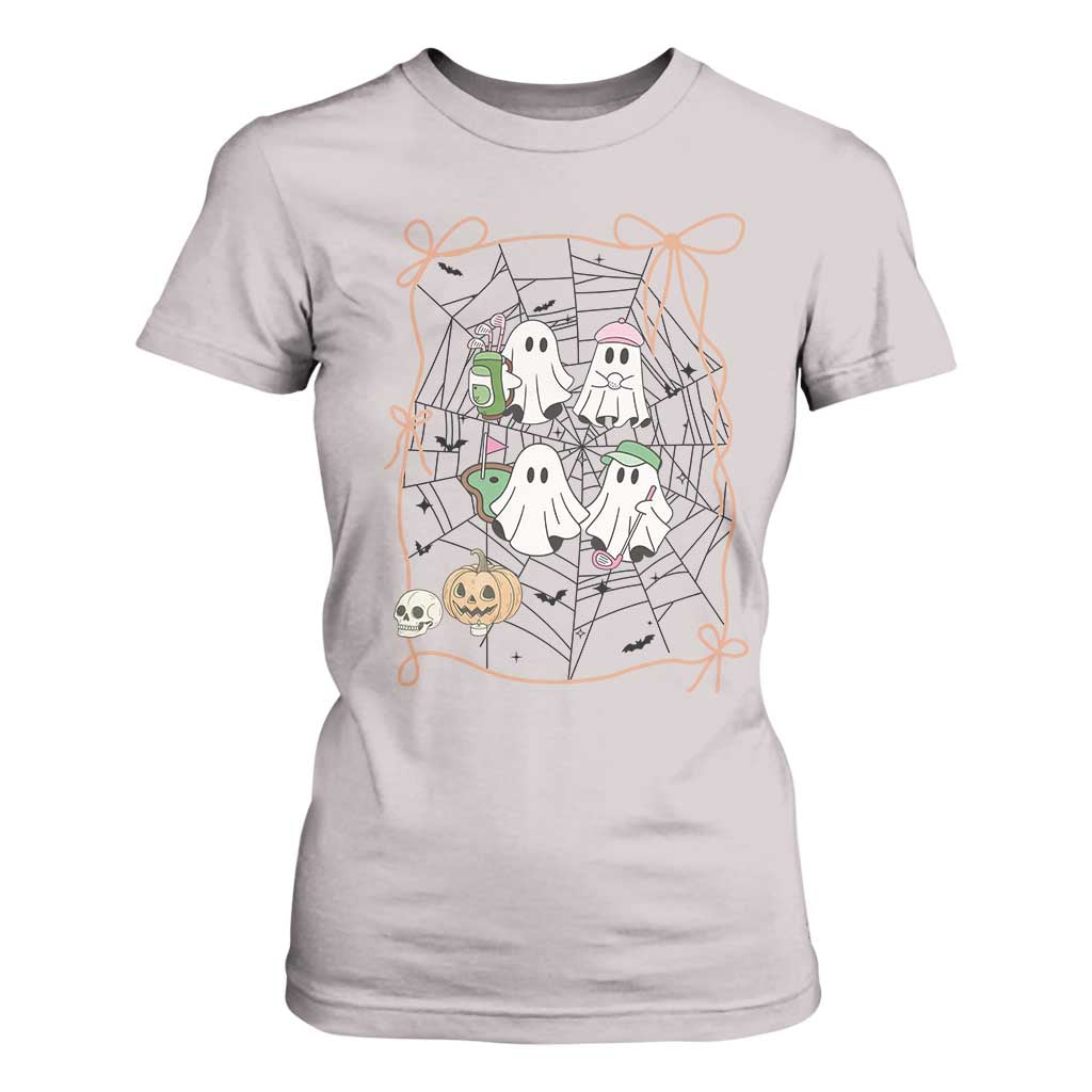 Funny Halloween T Shirt For Women Ghost Golf Gift for Women TS12 Ice Gray Print Your Wear