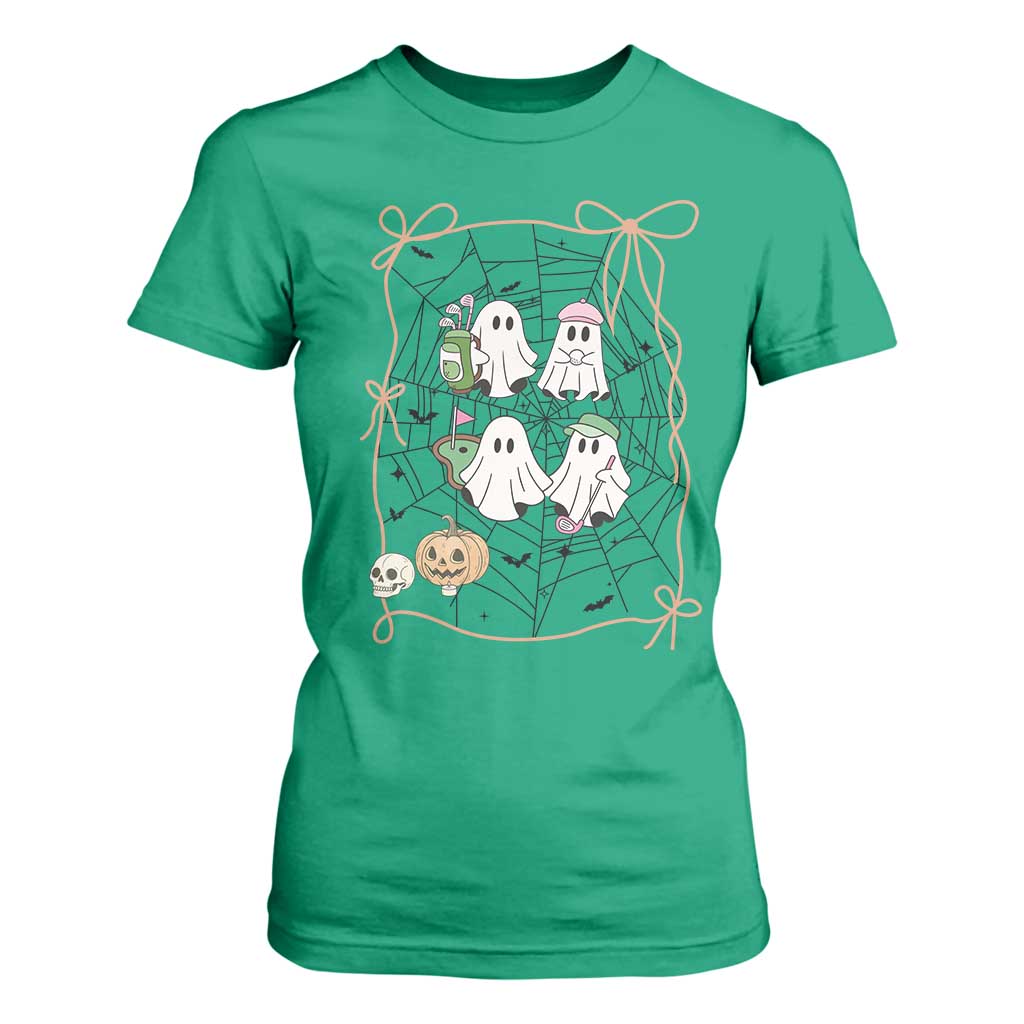 Funny Halloween T Shirt For Women Ghost Golf Gift for Women TS12 Irish Green Print Your Wear