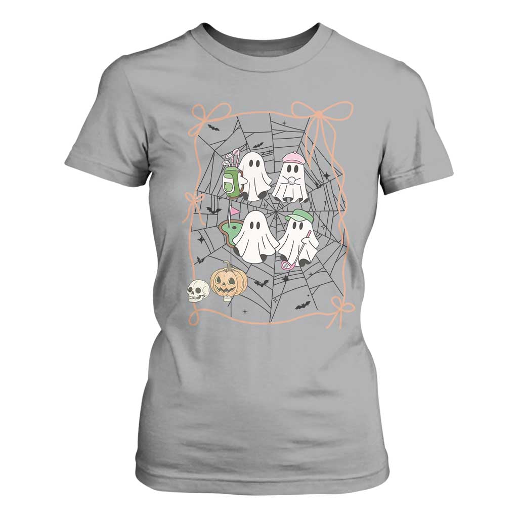 Funny Halloween T Shirt For Women Ghost Golf Gift for Women TS12 Sport Gray Print Your Wear