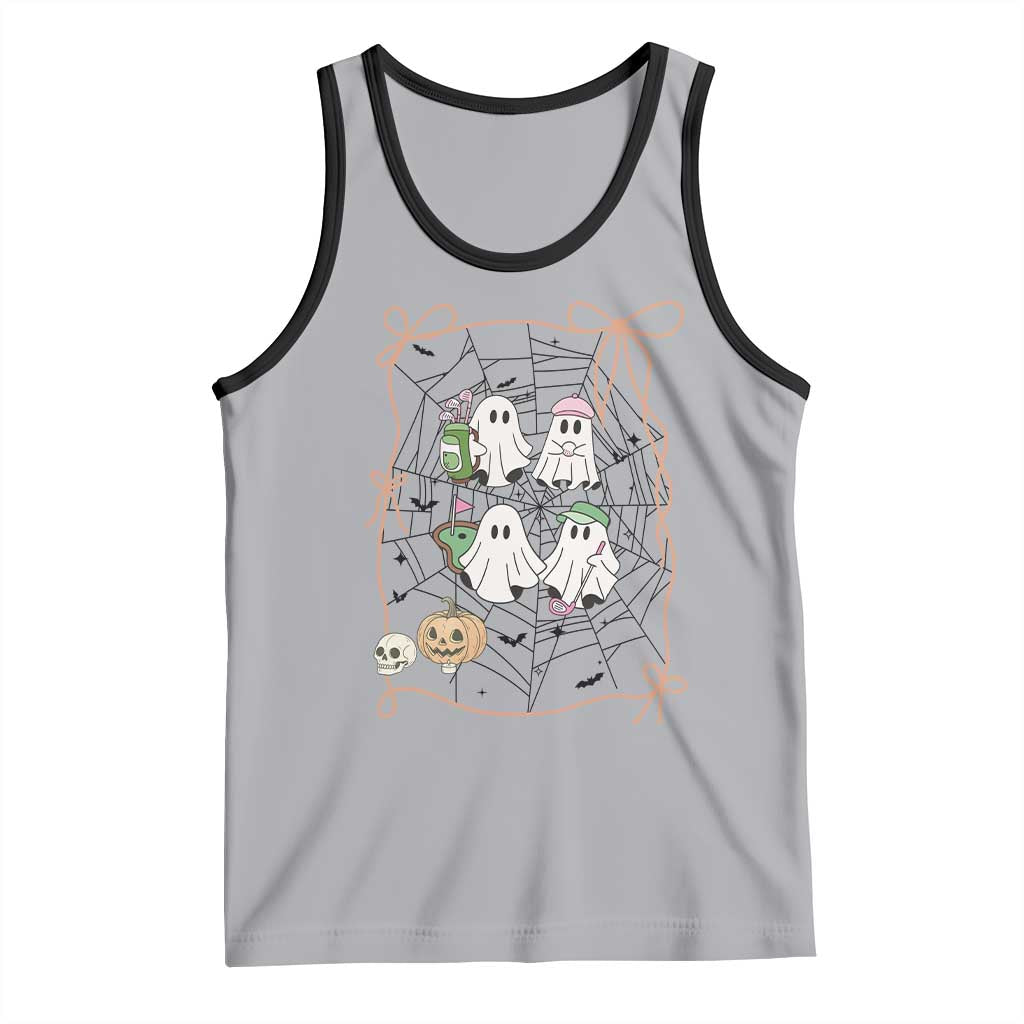 Funny Halloween Tank Top Ghost Golf Gift for Women TS12 Athletic Heather Black Print Your Wear