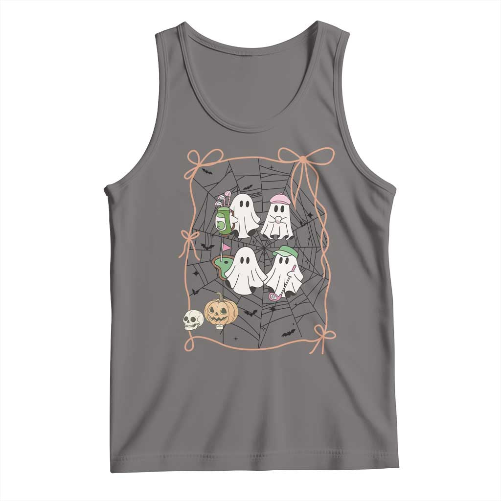 Funny Halloween Tank Top Ghost Golf Gift for Women TS12 Deep Heather Print Your Wear