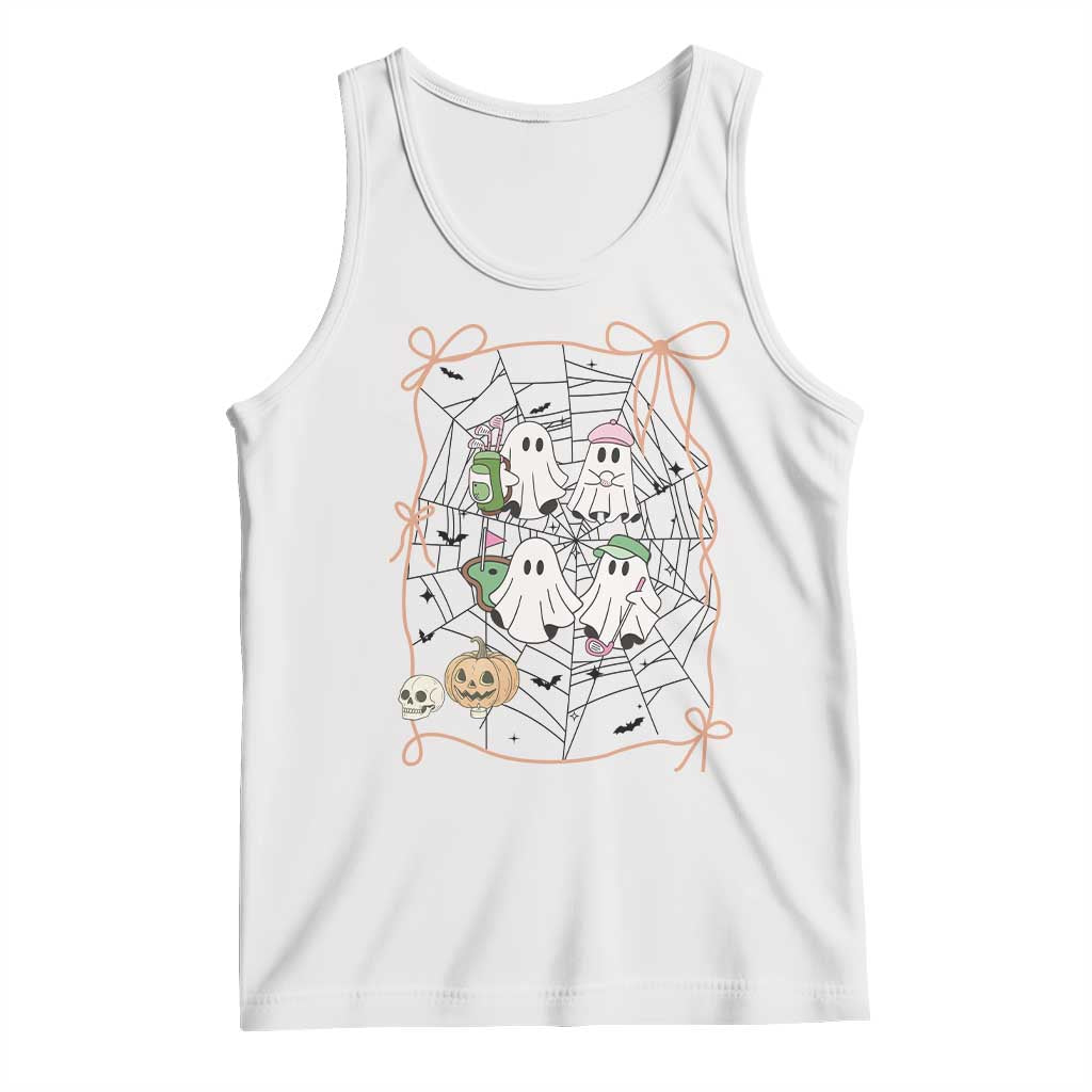 Funny Halloween Tank Top Ghost Golf Gift for Women TS12 White Print Your Wear