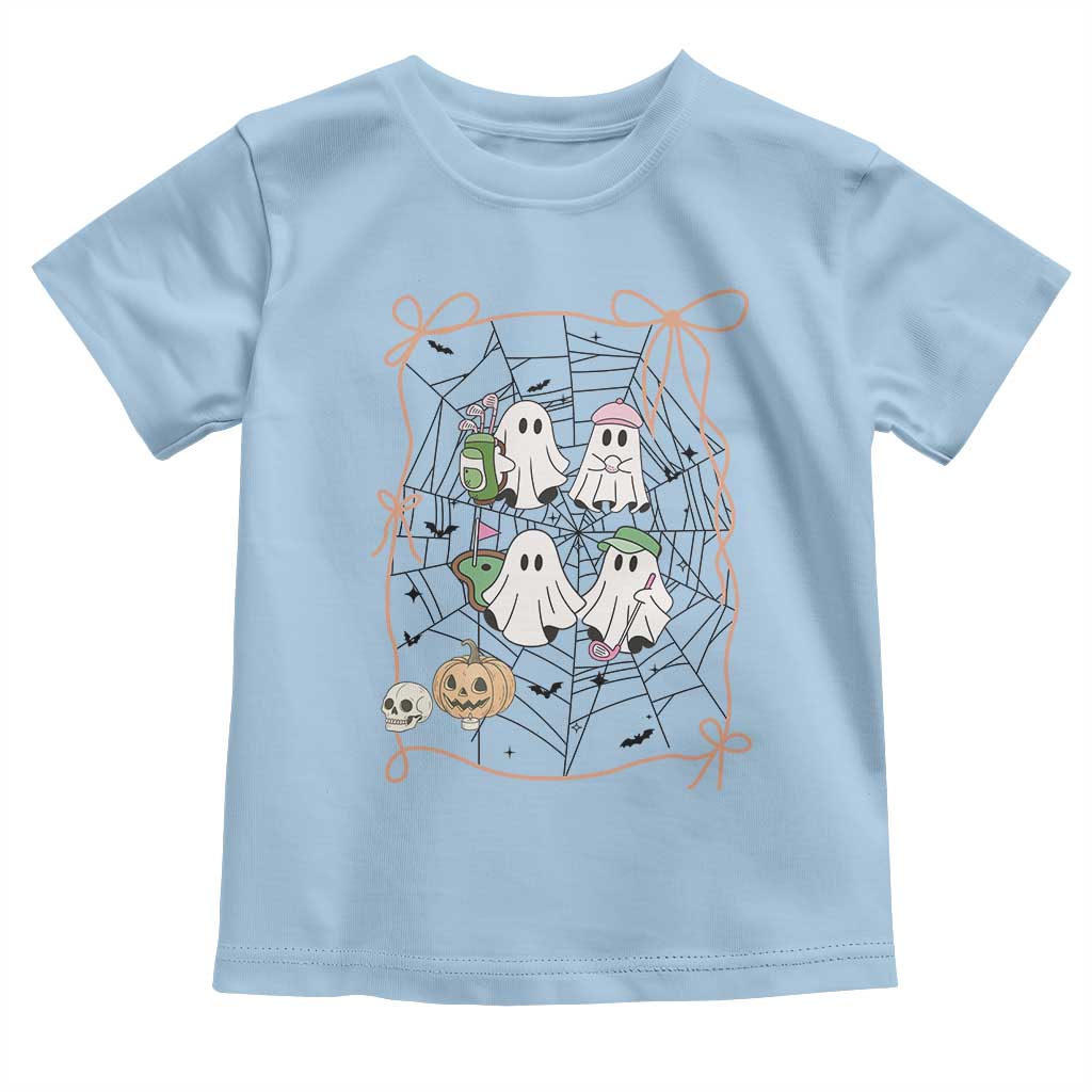 Funny Halloween Toddler T Shirt Ghost Golf Gift for Women TS12 Light Blue Print Your Wear