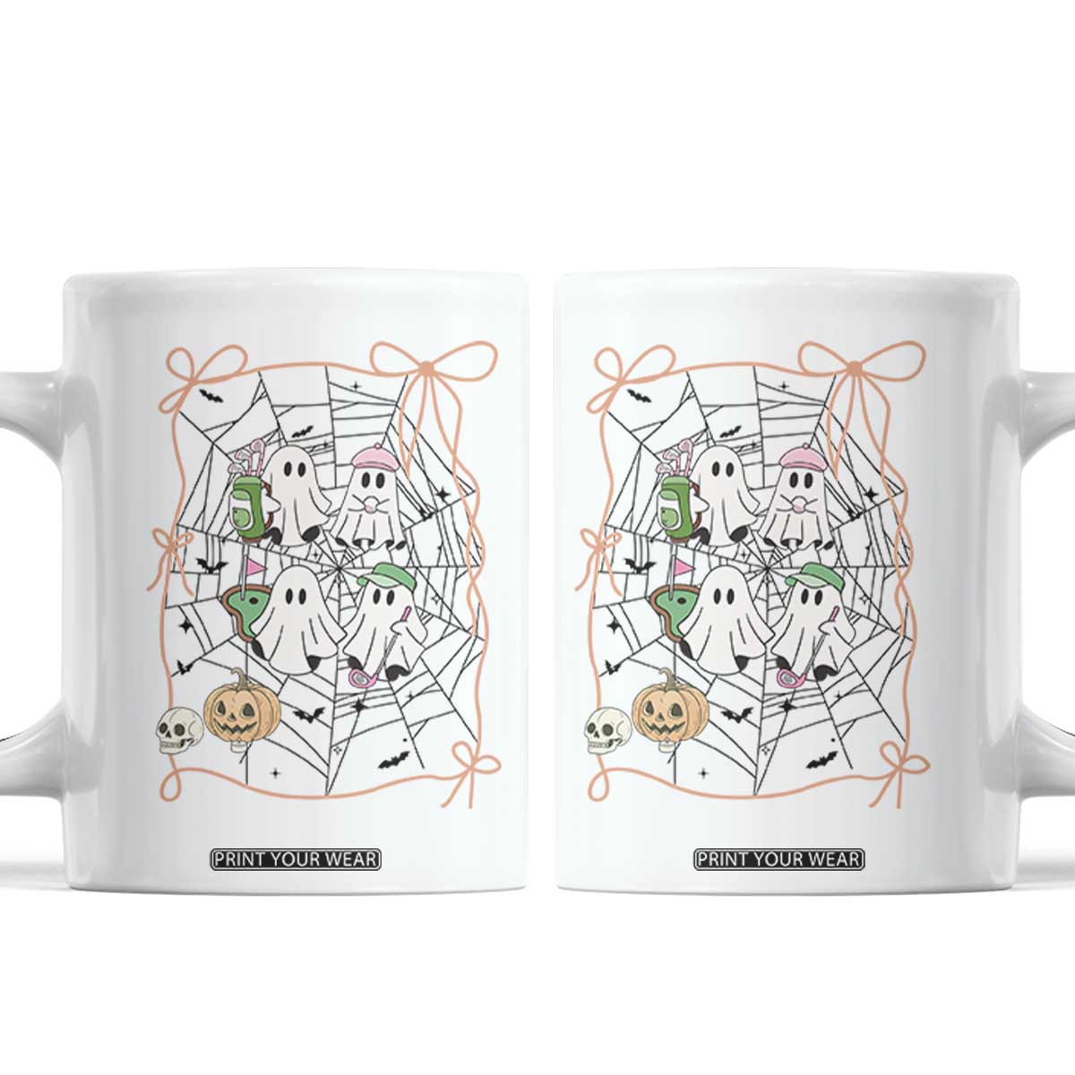 Funny Halloween Coffee Mug Ghost Golf Gift for Women TS12 White Print Your Wear