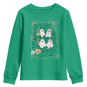 Funny Halloween Youth Sweatshirt Ghost Golf Gift for Women TS12 Irish Green Print Your Wear