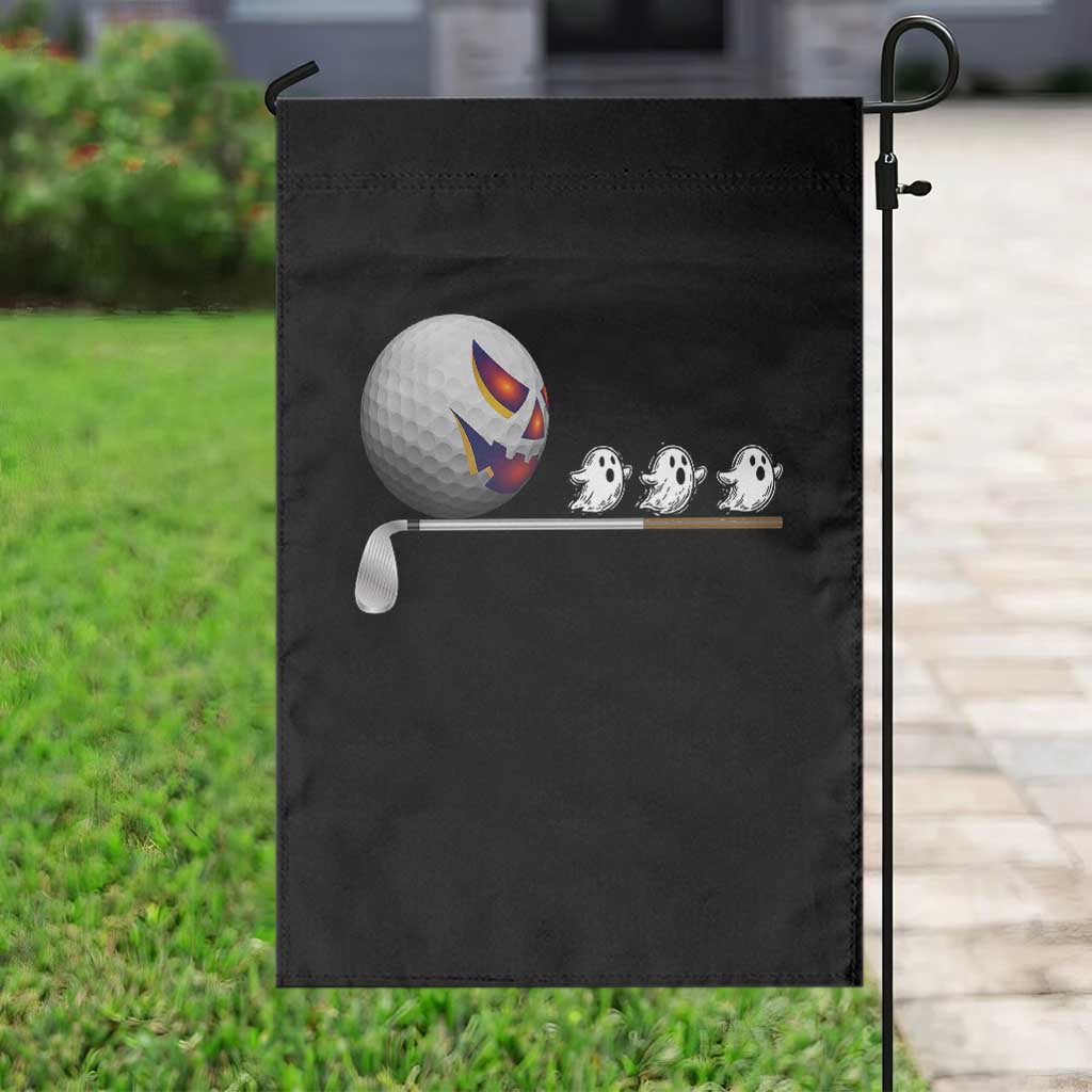 Funny Halloween Golf Pumpkin Chasing Ghost Gift Garden Flag TS12 Print Your Wear
