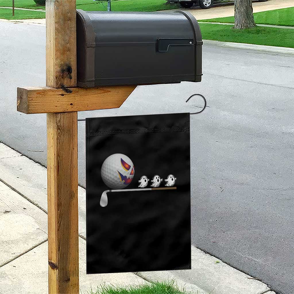 Funny Halloween Golf Pumpkin Chasing Ghost Gift Garden Flag TS12 Print Your Wear