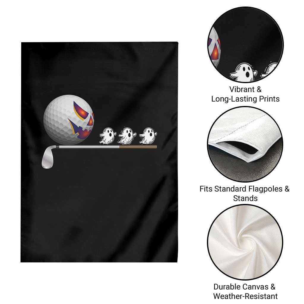 Funny Halloween Golf Pumpkin Chasing Ghost Gift Garden Flag TS12 Print Your Wear