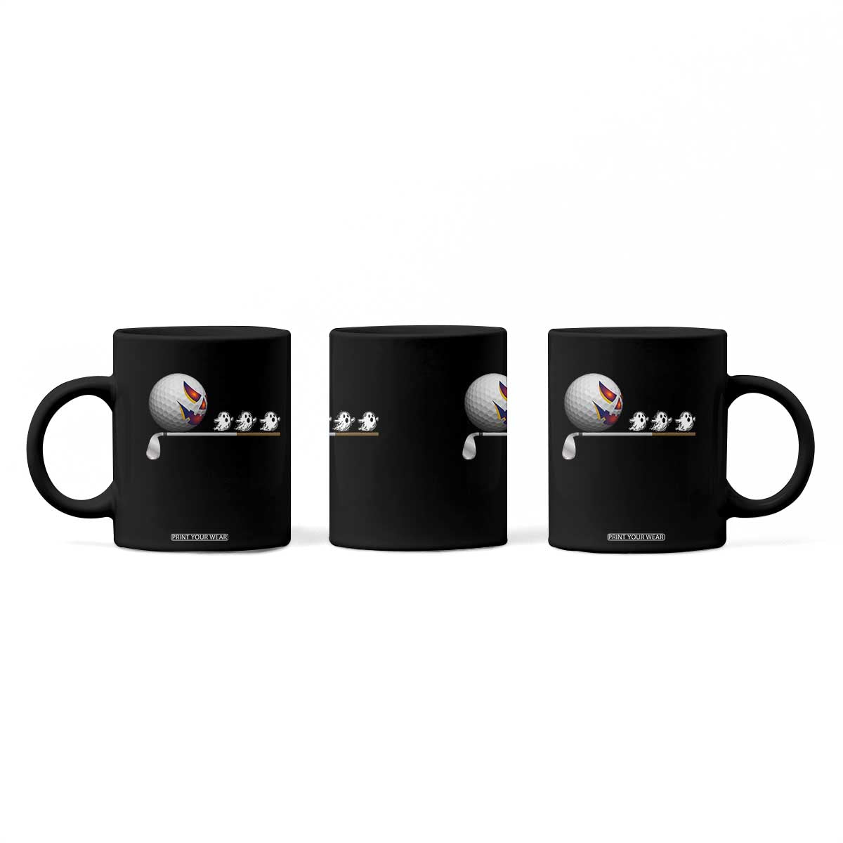 Funny Halloween Golf Pumpkin Chasing Ghost Gift Coffee Mug TS12 Print Your Wear