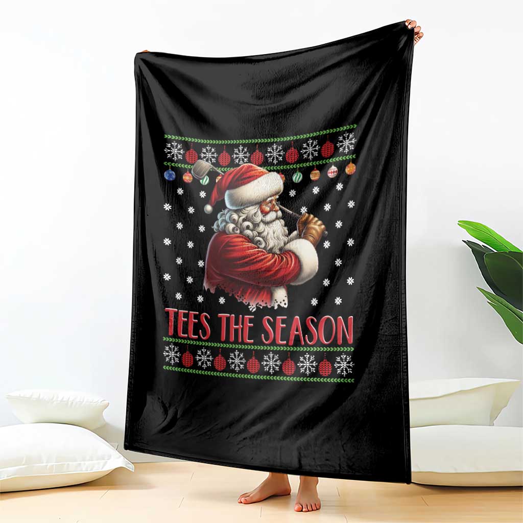 Funny Golf Holiday Gift Throw Blanket Tees The Season Ugly Sweater TS12 Print Your Wear