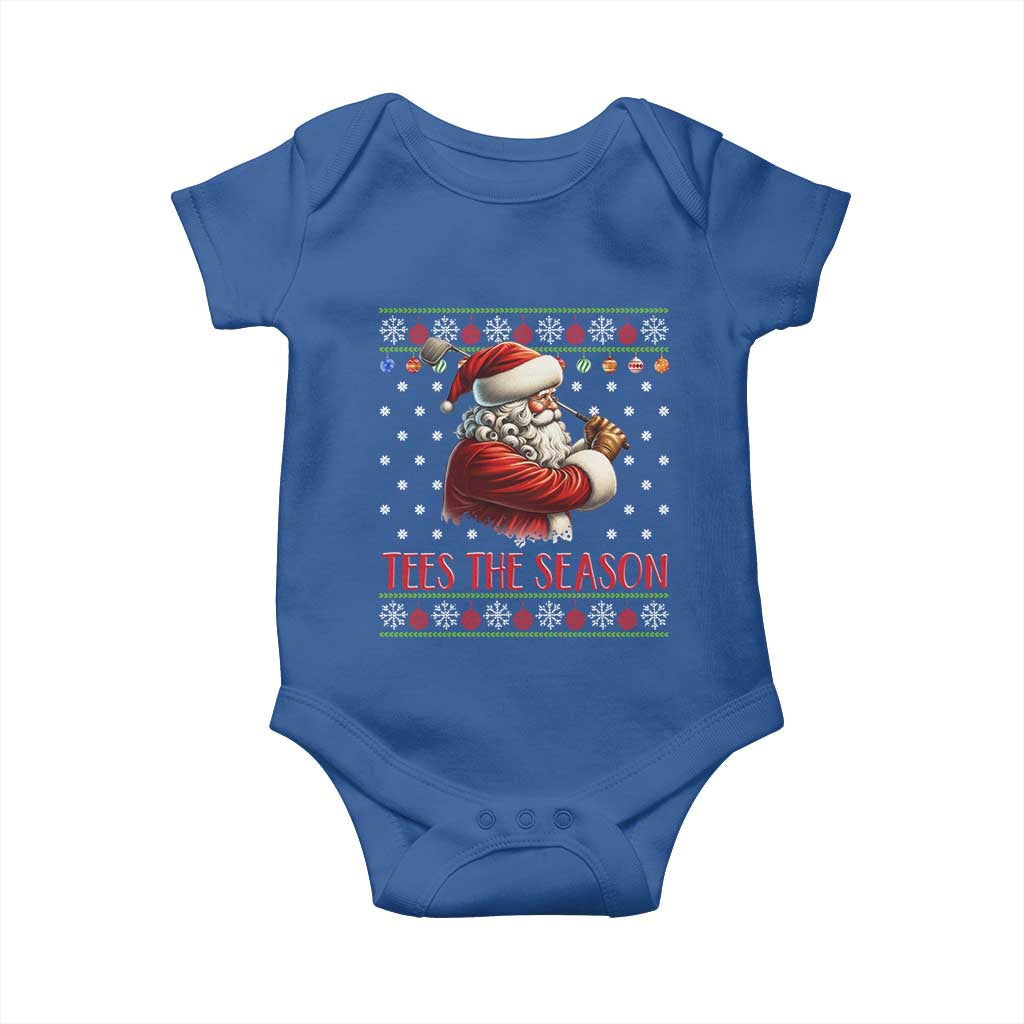 Funny Golf Holiday Gift Baby Onesie Tees The Season Ugly Sweater TS12 Royal Blue Print Your Wear
