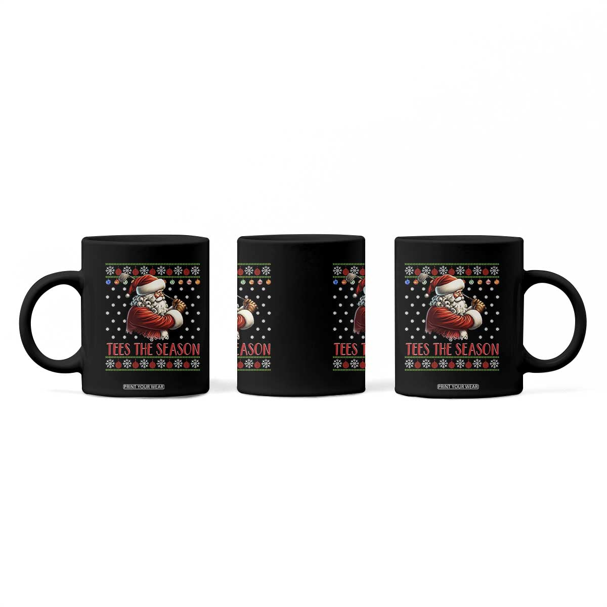 Funny Golf Holiday Gift Coffee Mug Tees The Season Ugly Sweater TS12 Print Your Wear