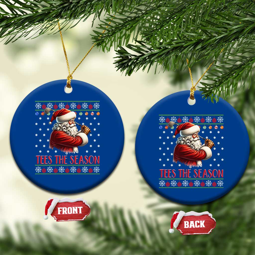 Funny Golf Holiday Gift Ceramic Ornament Tees The Season Ugly Sweater TS12 1pc Blue Print Your Wear