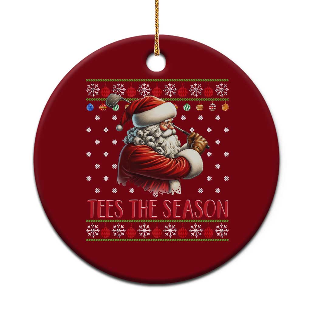 Funny Golf Holiday Gift Ceramic Ornament Tees The Season Ugly Sweater TS12 1pc Red Print Your Wear