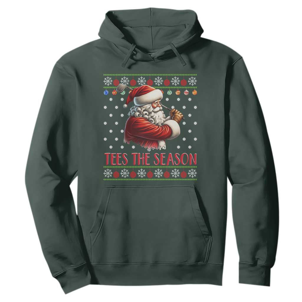 Funny Golf Holiday Gift Hoodie Tees The Season Ugly Sweater TS12 Dark Forest Green Print Your Wear