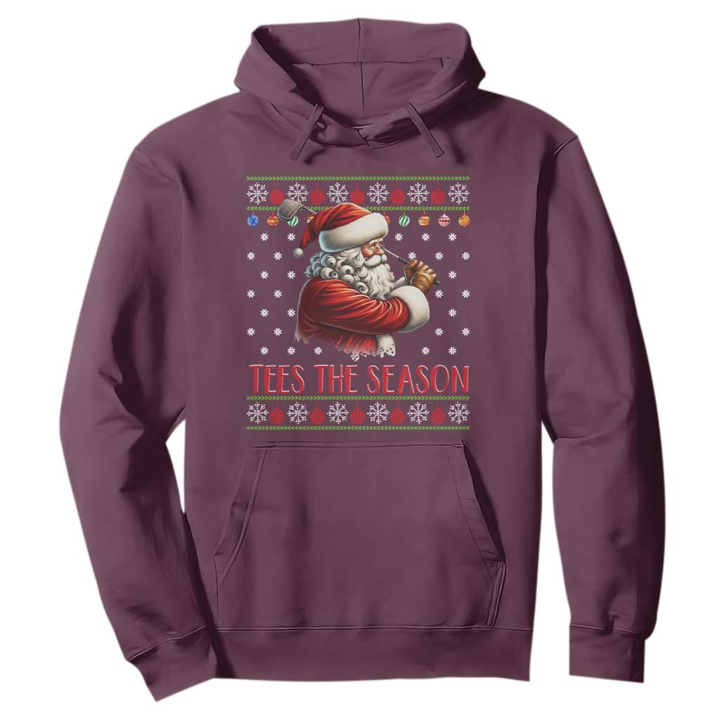 Funny Golf Holiday Gift Hoodie Tees The Season Ugly Sweater TS12 Maroon Print Your Wear