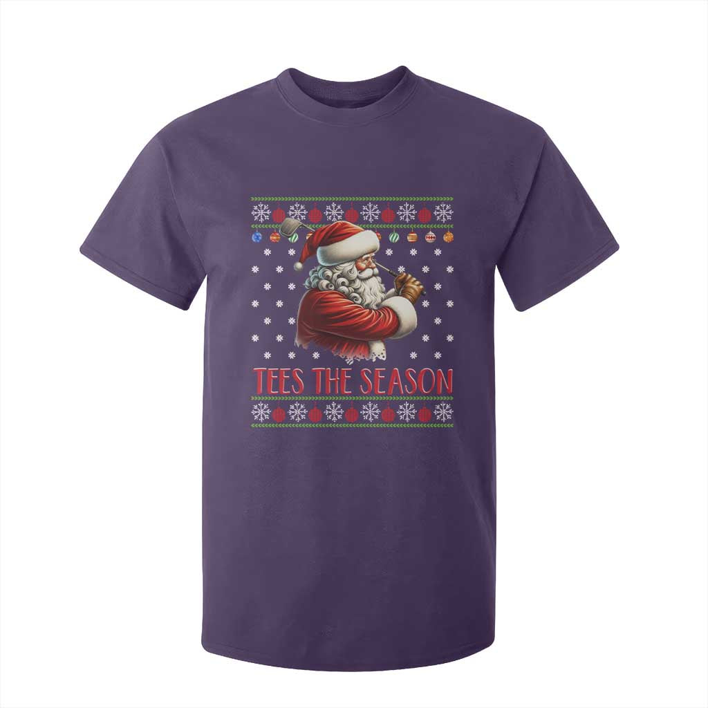Funny Golf Holiday Gift T Shirt For Kid Tees The Season Ugly Sweater TS12 Purple Print Your Wear