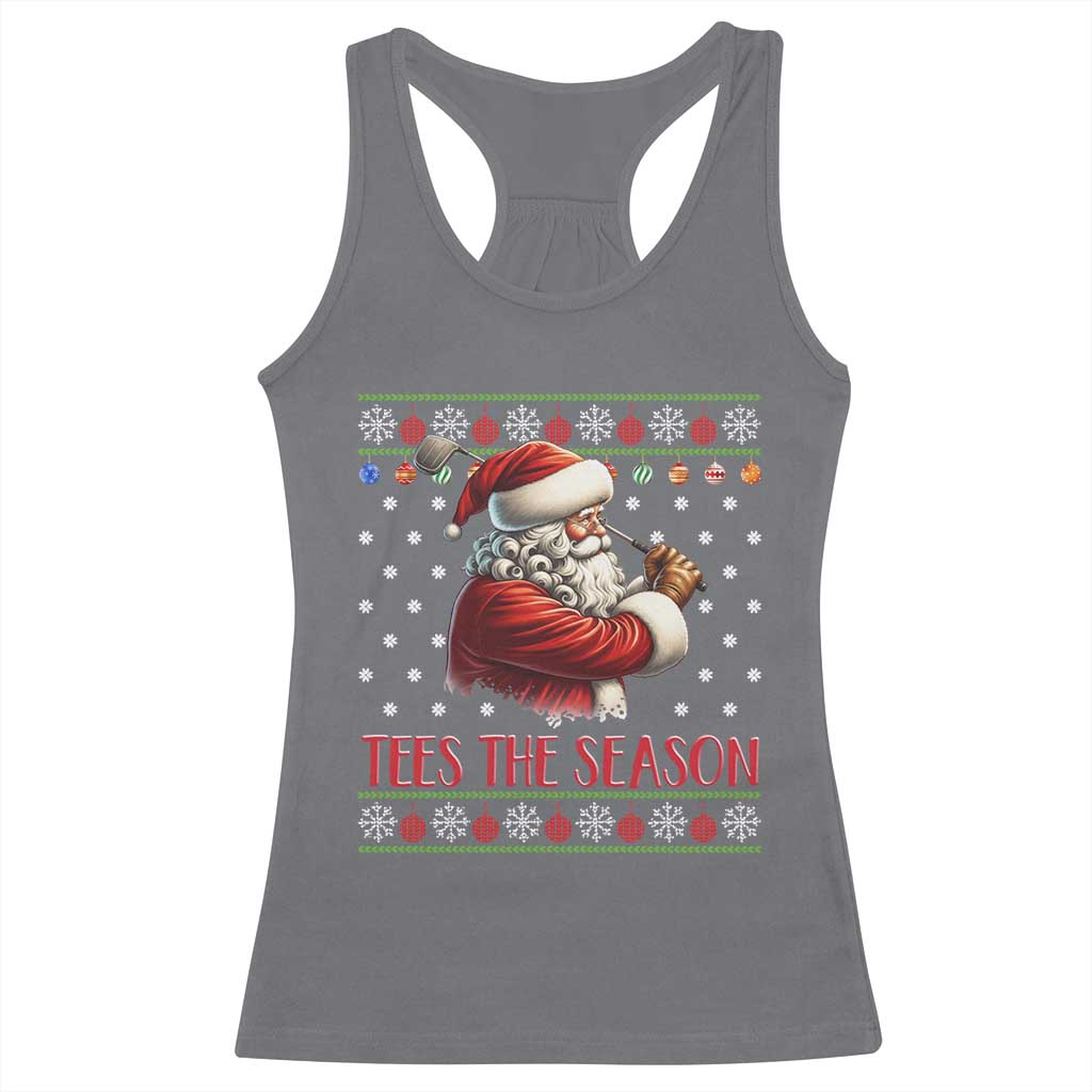 Funny Golf Holiday Gift Racerback Tank Top Tees The Season Ugly Sweater TS12 Charcoal Print Your Wear