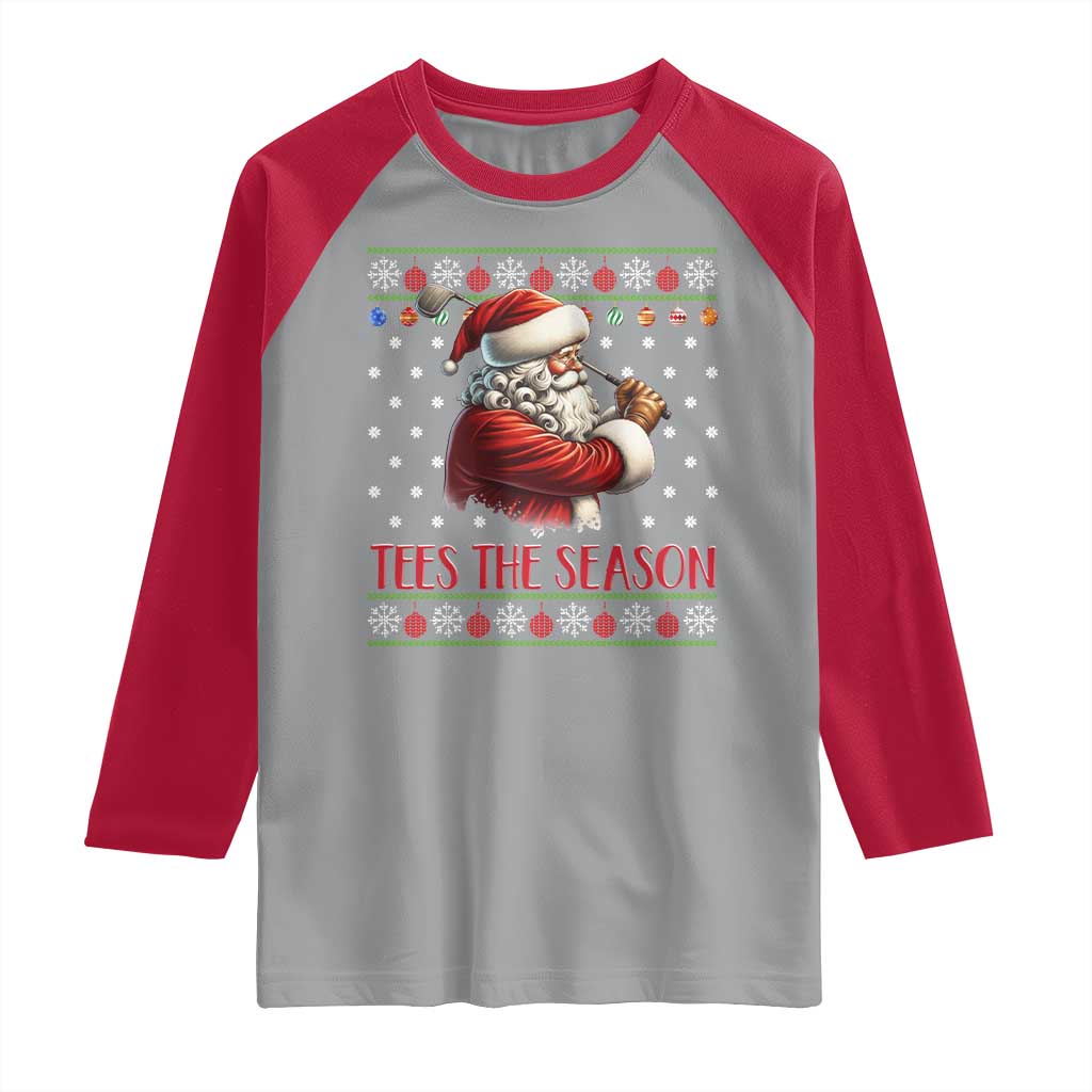 Funny Golf Holiday Gift Raglan Shirt Tees The Season Ugly Sweater TS12 Sport Gray Red Print Your Wear