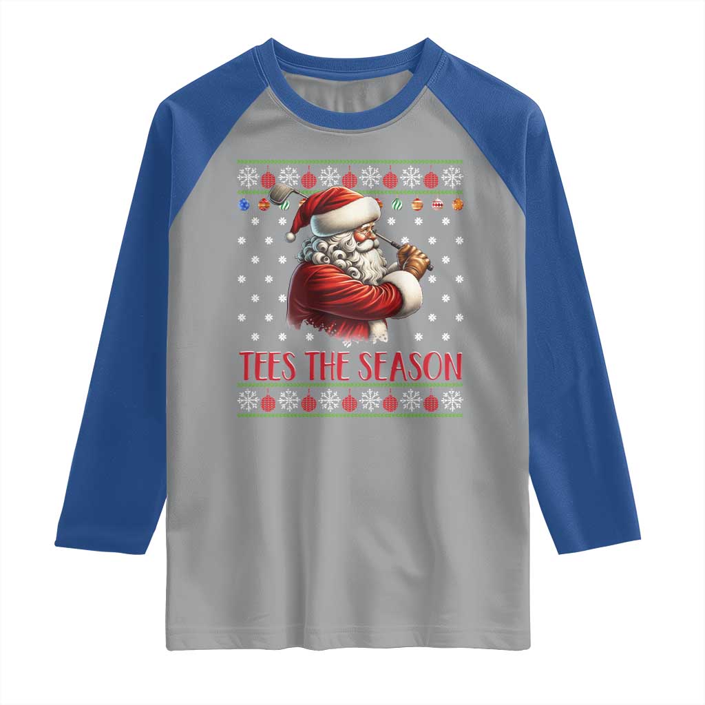 Funny Golf Holiday Gift Raglan Shirt Tees The Season Ugly Sweater TS12 Sport Gray Royal Print Your Wear