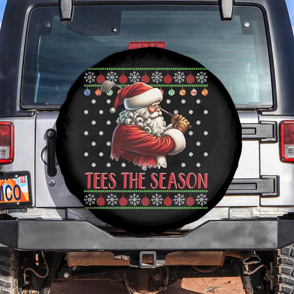 Funny Golf Holiday Gift Spare Tire Cover Tees The Season Ugly Sweater TS12 No hole Black Print Your Wear