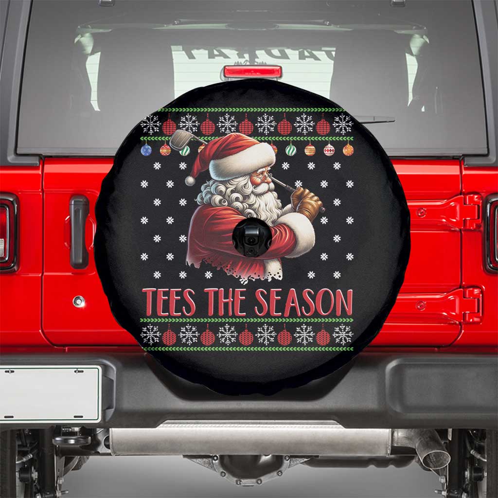 Funny Golf Holiday Gift Spare Tire Cover Tees The Season Ugly Sweater TS12 Black Print Your Wear