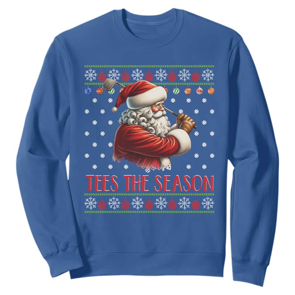 Funny Golf Holiday Gift Sweatshirt Tees The Season Ugly Sweater TS12 Royal Blue Print Your Wear