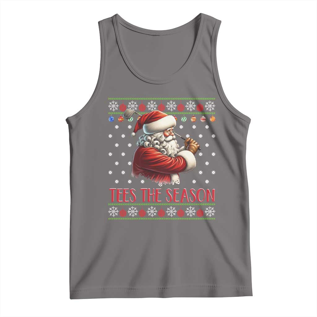 Funny Golf Holiday Gift Tank Top Tees The Season Ugly Sweater TS12 Deep Heather Print Your Wear