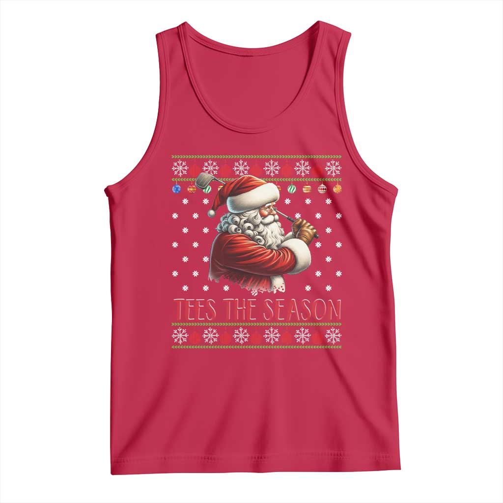 Funny Golf Holiday Gift Tank Top Tees The Season Ugly Sweater TS12 Red Print Your Wear