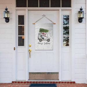 Funny Christmas Golf Garden Flag Snowman Driving Golf Cart Merry Golfmas TS12 Print Your Wear