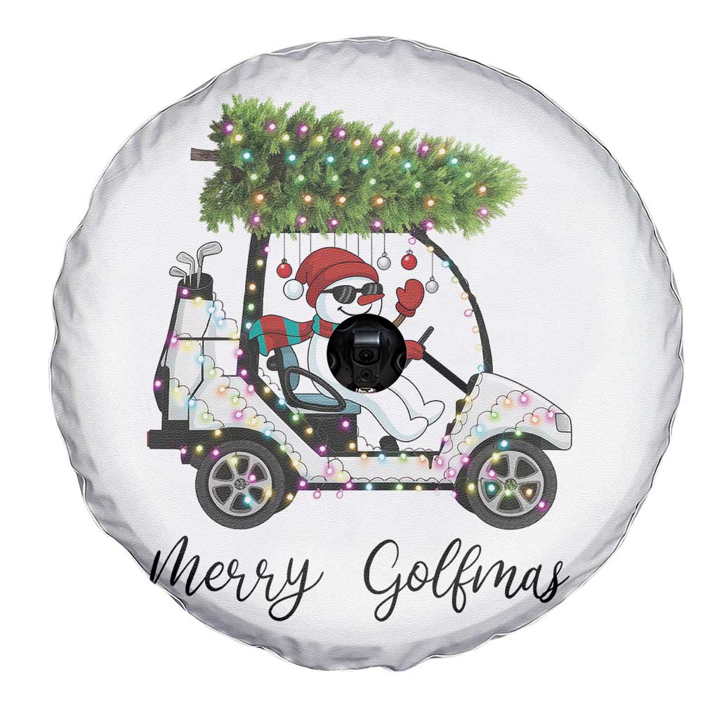 Funny Christmas Golf Spare Tire Cover Snowman Driving Golf Cart Merry Golfmas TS12 Print Your Wear