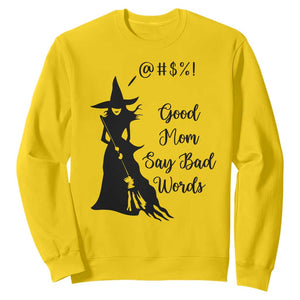 Good Mom Say Bad Words Sweatshirt Funny Witch Mom Halloween Gift TS12 Daisy Print Your Wear