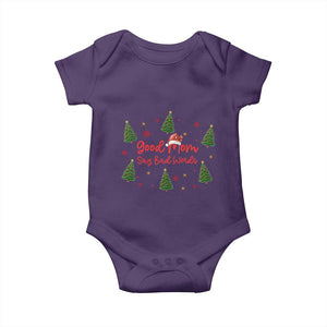 Good Mom Say Bad Words Baby Onesie Funny Xmas Mom Gift TS12 Purple Print Your Wear
